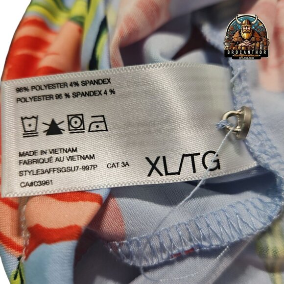 SUNG floral tank top  w/ buttons at neck XL - Picture 4 of 4